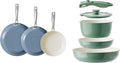 Redchef Ceramic Pots and Pans Set Non Stick Nonstick Kitchen Cookware Sets Non Toxic Pots and Pans Set Non Stick PFAS PFOA &amp PTFE Free Nonstick Frying Pans Set Ceramic Pan Skillet RV Cookwar
