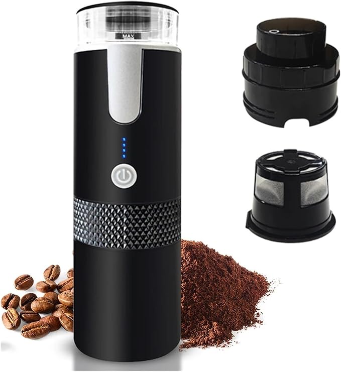 Portable Electric Espresso Coffee Maker Machines Single Serve With Cup Powder And Capsule Bin Recharable Automatic