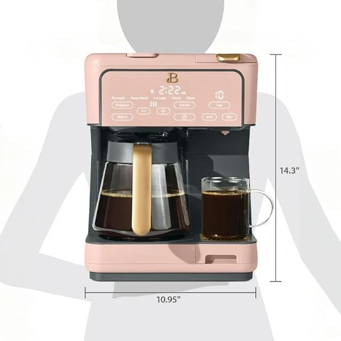 Multi-Brew Coffee Maker 12-Cup Carafe + Single-Serve Pods or Grounds Over Ice Touch Display by Drew Barrymoree.