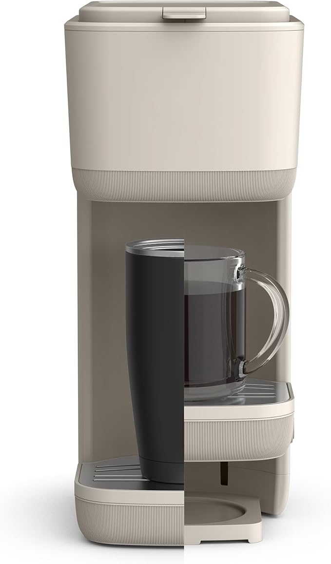 Single-Serve Coffee Maker for Oatmilk - Plant-Based Milk Compatible Single Cup Coffee Maker One-Touch Operation for Home Office &amp RV Use