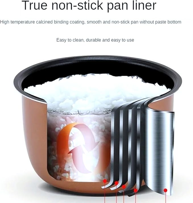 Rice Cookers 2L Electric Mini Rice Cooker MultiCooker Portable Car Rice Cooker Cooking Machine for Car and Truck Rice Maker