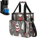 Christmas (606) Coffee Maker Carring Bag Travel Carrying Storage Tote Bag Compatible with Keurig K-Mini or K-Mini Plus Portable Single Serve Coffee Brewer Case with Pockets for K-cup Pods