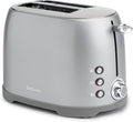 Betty Crocker 2-Slice Multi-Function Toaster Toaster 2 Slice with Extra Wide Slots for Thick Bread Bagel &amp Waffle Toast Shade Control Dial Slide Out Crumb Tray Silver