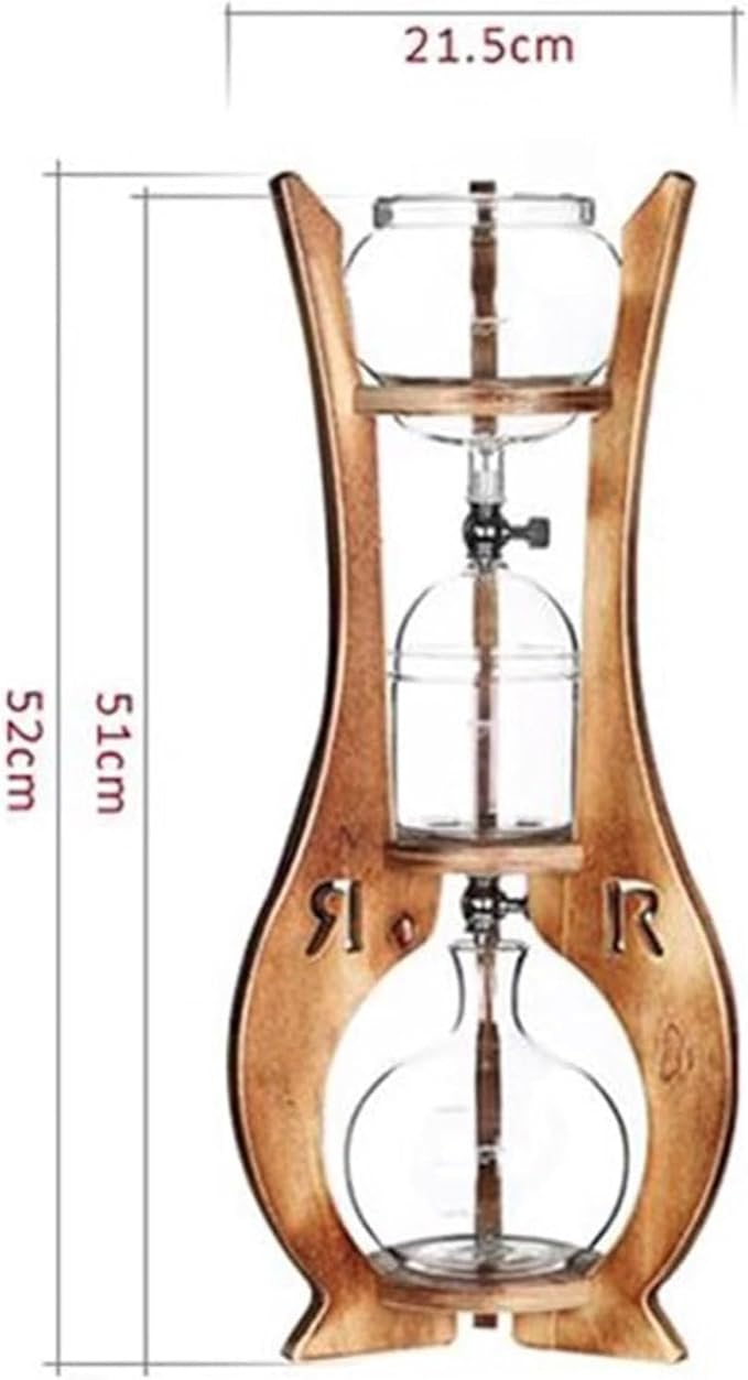 Cold Brew Coffee Maker Ice Drip Coffee Maker Makes 6-12 Cups Capacity 600/1000ML Slow Drip Technology for Office Coffee Lovers