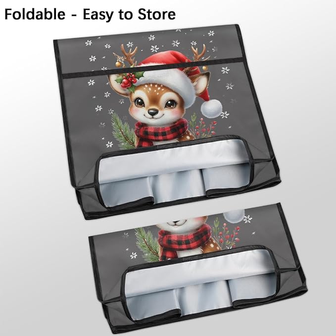 cfpolar Kitchen Aid Mixer Cover Compatible with 6-8 Quarts Elk Holly Christmas Hat Stand Mixer Cover Kitchen Aid Mixers Accessories Appliance Organizer Bag Dust Covers with Zipper Pocket