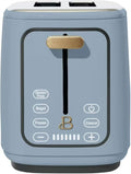 2 Slice Digital Toaster with Touch Control Panel Adjustable Toast Shade Settings Wide Bread Openings Bagel &amp Frozen Modes Removable Crumb Tray (Cornflower Blue)