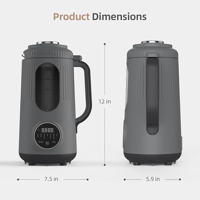 8 in 1 Nut Milk Maker35oz(1000ml) Automatic Homemade Almond OatBlendersPlant-Based Milk and Non-Dairy Beverages Milk Maker Machine with Delay Start/Self Clean