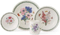 Portmeirion Botanic Garden 4 Piece Dining Set – Floral Earthenware Dinnerware Blooms – Includes 10.5 Dinner Plate 8.3 Salad Plate 6.5 Bowl &amp 12 Oz. Mug – Dishwasher Safe Tableware Essentials