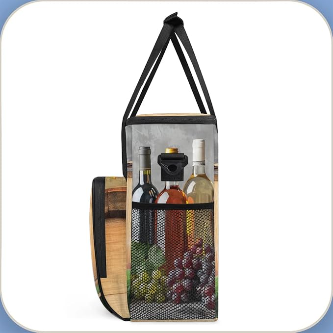 Coffee Maker Carrying Bag Grape Wine Single Cup Coffee Maker Travel Bag Compatible with Keurig K-Mini or K-Mini Plus Portable Storage Bag with Shoulder StrapAZ-194