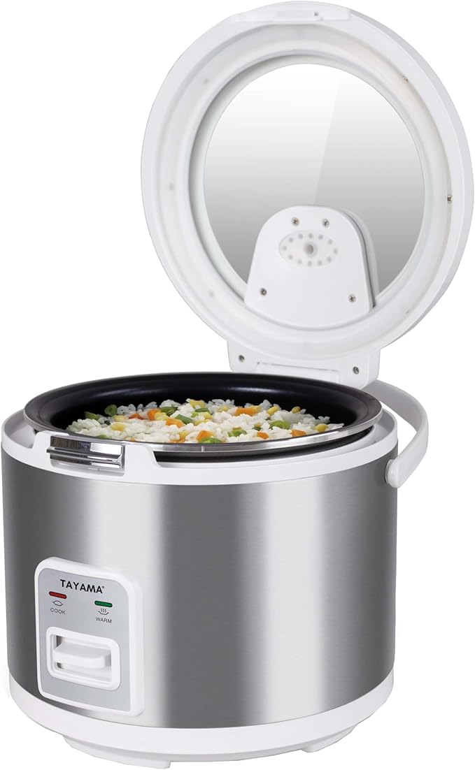 TAYAMA 10-Cup Automatic Rice Cooker &amp Warmer with Glass Lid