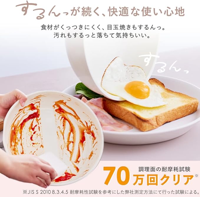 Iris Ohyama Ceramic Color Pan Removable Handle Frying Pan 6-Piece Set Heat Conduction Quick Heat Conduction Time Saving Plump and Juicy Baking Comfortable to Use After Cooking Gurege CCRC-6S