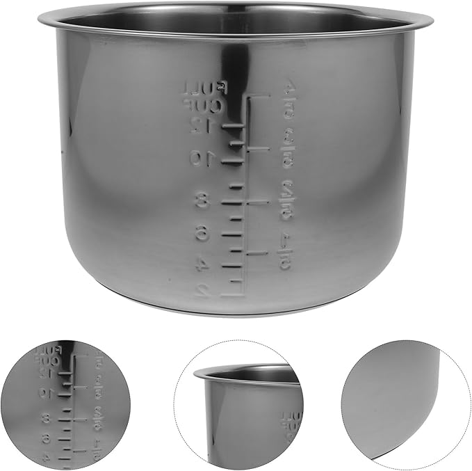 Cabilock Rice Cooker Inner Pot Inner Cooking Pot Aluminum Electric Rice Cooker Liner Non-stick Non-stick Cooking Liner Accessories (6L) Universal
