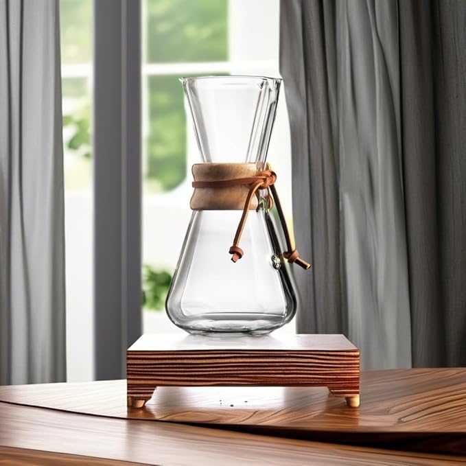Chemex Pour-Over Glass Coffeemaker - Hand Blown Series - 3-Cup - Exclusive Packaging