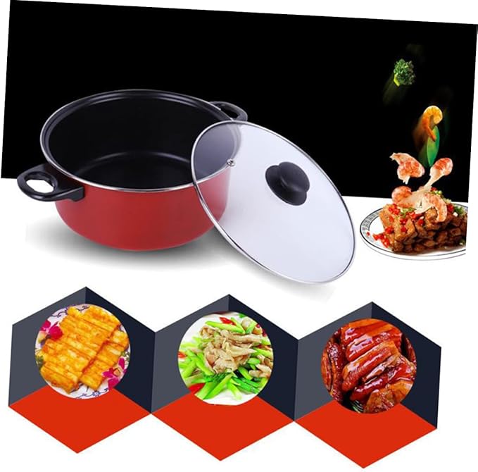 Gatuida Cooking Pan Set 3-piece Cookware Frying Pan Soup Pot Non-stick Kitchen Utensil