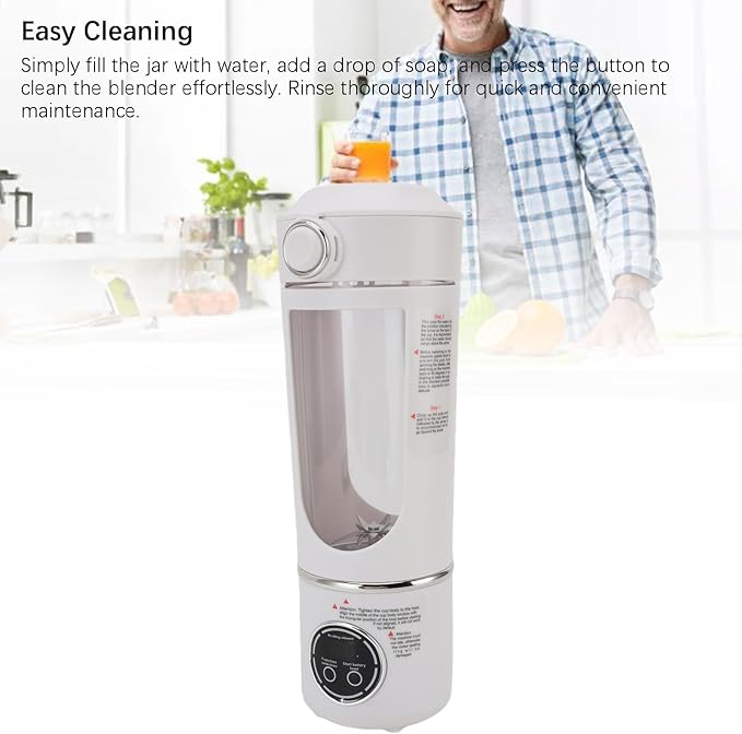 Haofy Portable Blender Mini Blender Travel Blender 700ML 12 Stainless Steel Blades Rechargeable with 1500mAh Battery Magnetic Induction Technology for Gym (White)