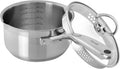 Chantal Induction 21 Steel 1.25 qt SaucePan with Tempered Glass Lid Brushed Stainless Steel