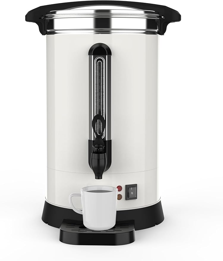 GarveeHome 80 Cups Coffee Urn12 L/3.2 gal Double Wall Commerical Coffee Maker for Buffet Catering Wedding GatheringLarge Capacity Hot Coffee DispenserStainless Steel Hot Water Urn