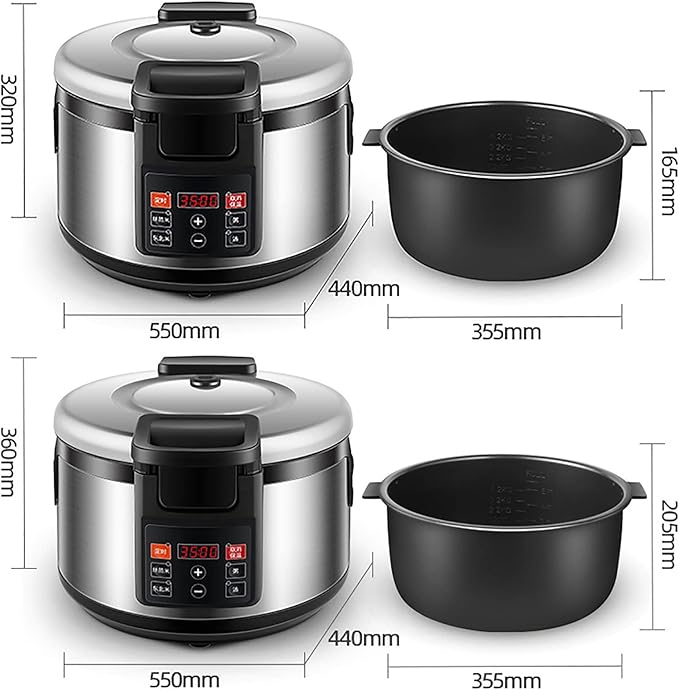 Rice Cooker 16/19L Large Capacity 6-Layer Aluminum Alloy Non-Stick Inner Tank for Restaurants and Hotels for 20~40 People Rice Cooker16L16L