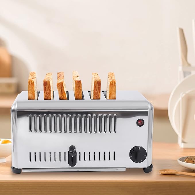 6 Slices/H 1680w Commercial Conveyor Toaster Heavy Duty Electric Baking MachineCan Be Used To Make Toast Sandwiches Meat Rolls