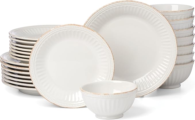Lenox 899196 French Perle Groove 24-Piece Dinnerware Set Service For 8