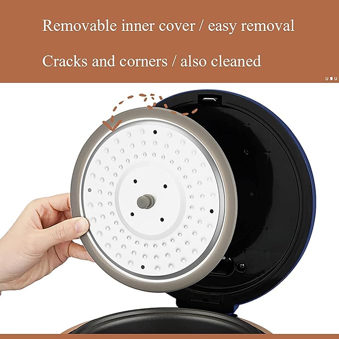 Rice Cooker with Steamer Non-Stick Inner Pot Intelligent Insulation Make Rice &amp Steam Healthy Food &amp Vegetables for 1-8 People