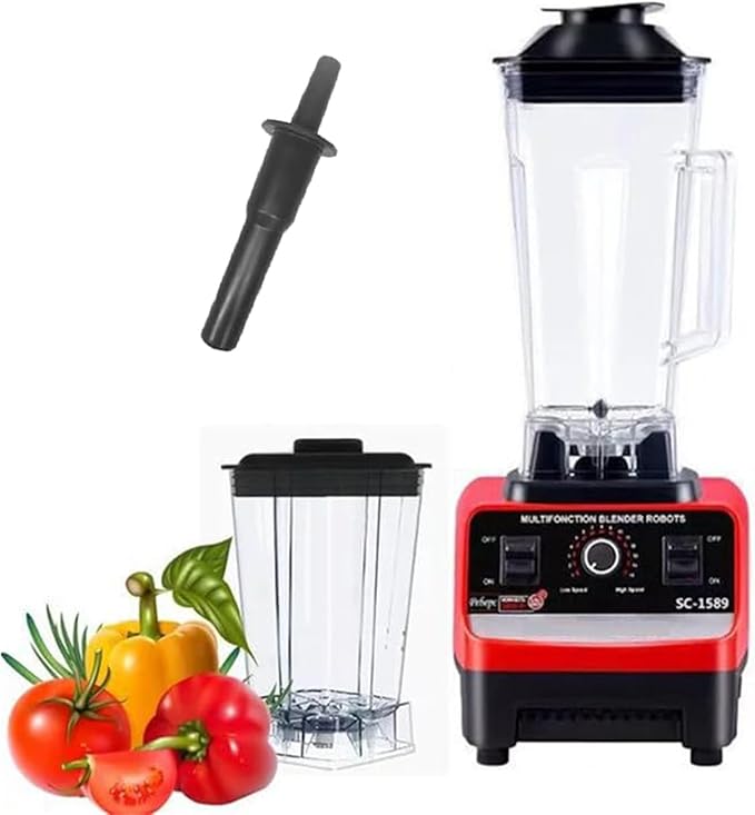 Heavy Duty Professional Blender Peak 2200W Commercial Grade Bar Blender With 70Oz Container For Shakes Smoothies Ice Crushing Frozen Fruits Soups Dry Grinding (Red)