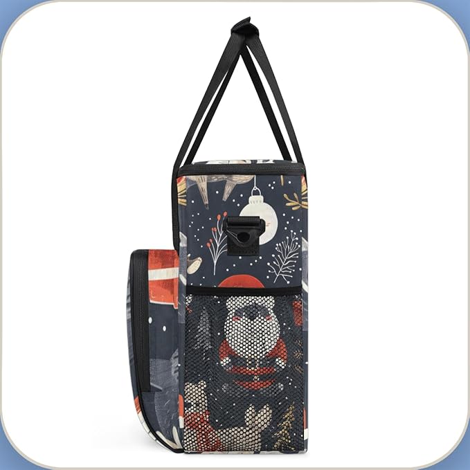 Mystical Santa Claus Coffee Maker Carrying Bag Portable Travel Storage Tote Bag Compatible with K-Mini or K-Mini Plus Single Serve Coffee Brewer Carrying Case with Multiple Pockets &amp Shoulder St
