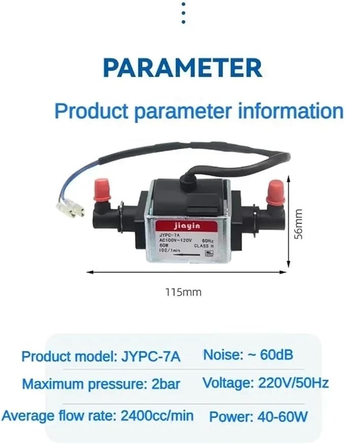 Electromagnetic Pump Compatible For Jiayin JYPC-7A110V High Efficiency For Steam Iron Water Tank Mop Coffee Machine Accessories