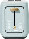 2 Slice Digital Toaster with Touch Control Panel Adjustable Toast Shade Settings Wide Bread Openings Bagel &amp Frozen Modes Removable Crumb Tray (Hydrangea Blue)