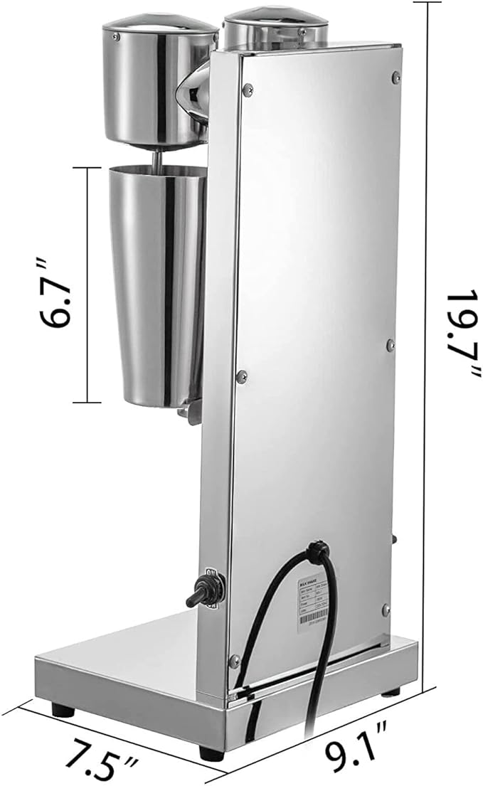 Electric Milk Shaker Machine 18000RMP Drinks Mixer Commercial Milkshake Maker Machine Milkshake Mixer Blenders with 800ml Cup for Frothy Milk Juices