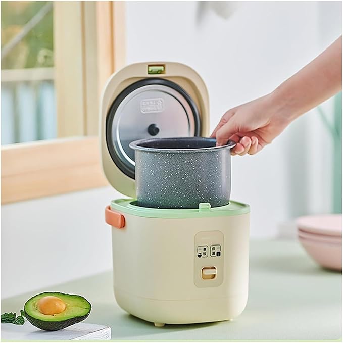 Mini Rice Cooker Commercial Rice Cooker 1.2L Rice Maker Removable Non-Stick Pot For Cooking Soups Stewing Steaming Automatic Keep Warm Function