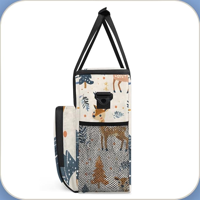 Cartoon Tree Coffee Maker Carrying Bag Retro Tree Travel Storage Bag Compatible with K-Mini or K-Mini Plus Single Serve Coffee Brewer Carrying Case with Multiple Pockets &amp Shoulder Strap
