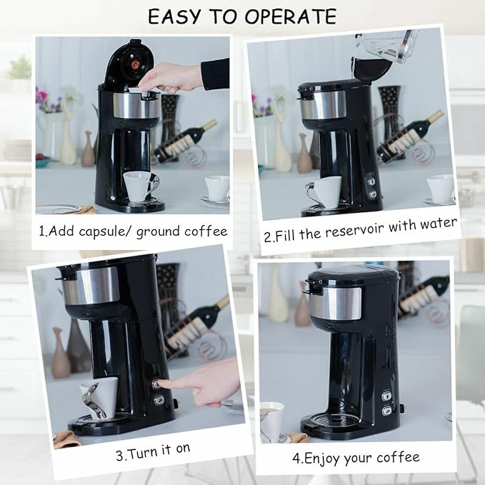 2 in 1 portable coffee machine coffee machine for coffee powder and coffee capsules