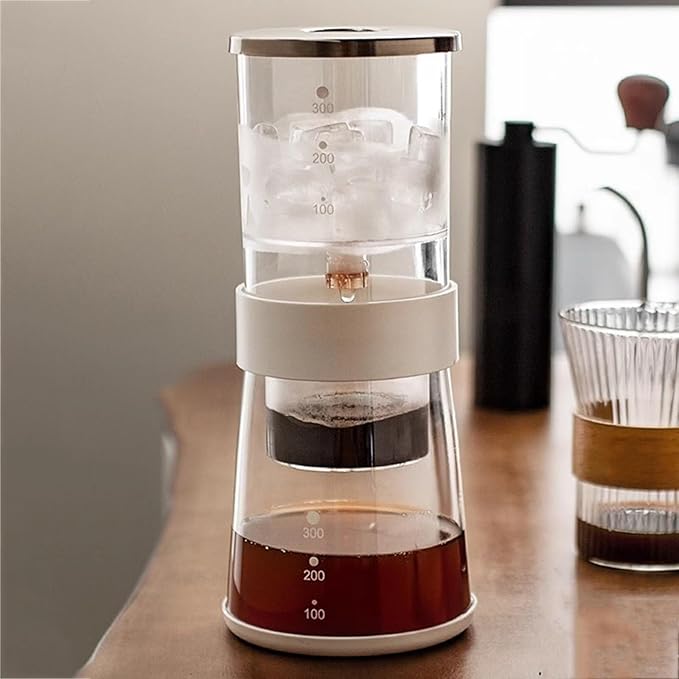 Cold Brew Drip TowerCold Brew Drip Coffee MakerSlow Drip Coffee Machinew/Adjustable Dripping SpeedStainless Steel Filter600 Ml Glass Pot