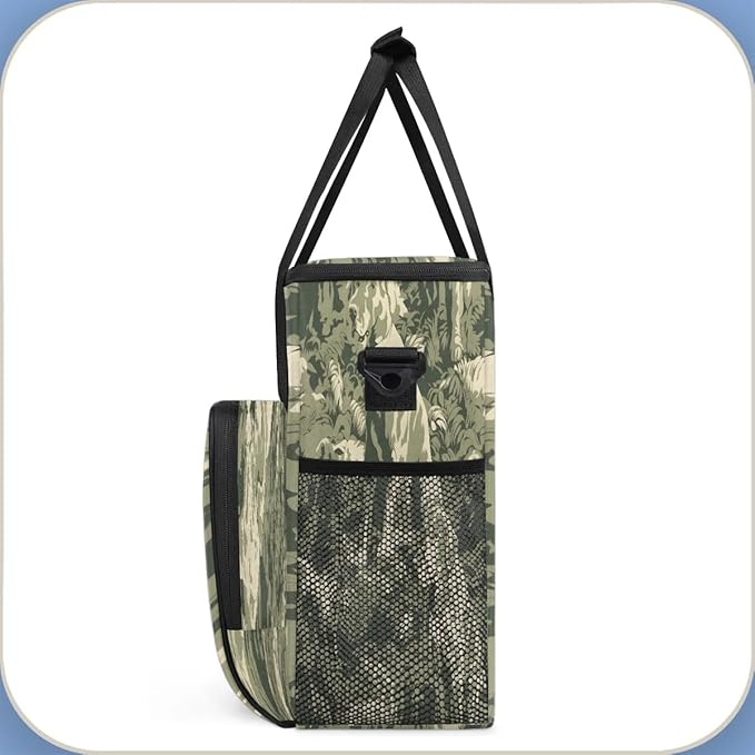 Abstract Camouflage Dog Coffee Maker Travel Bag for K-Mini or K-Mini Plus Single Serve Coffee Brewer Portable Storage Tote Case for Tarvel