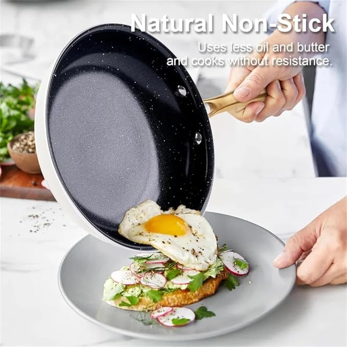 Pots and Pans Set Kitchen Cookware Sets Cookware Set with Oven Frying Pan Cooking Utensils SetA16 Pc