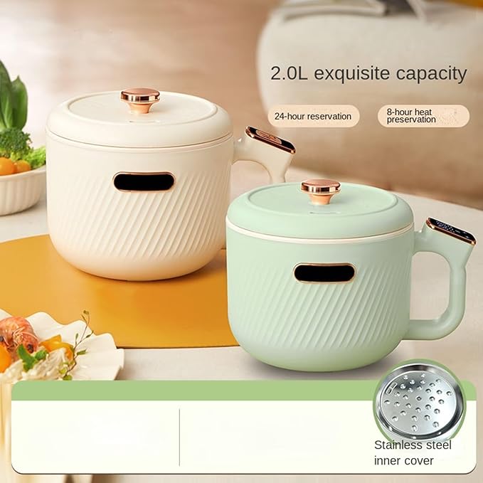 GRFIT Multifunctional Electric Rice Cooker Dormitory and Home Cooking Suitable for Noodles Steaming and Hot Pot (Color : White steamer style) jinyi2016SHOP-1998