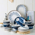 48-Piece Porcelain Dinnerware Sets Service for 8 Combi-Set Tableware Set of Bowls/Dessert Plates/Soup Plates Home Family Party