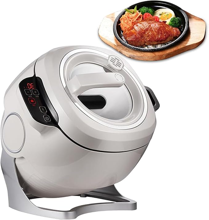 Automatic Cooking Machine 2000w 6l Automatic Cooking Pot Fried Rice Machine One-Button Smart Start Three-Speed Adjustable 360° Automatic Rotation
