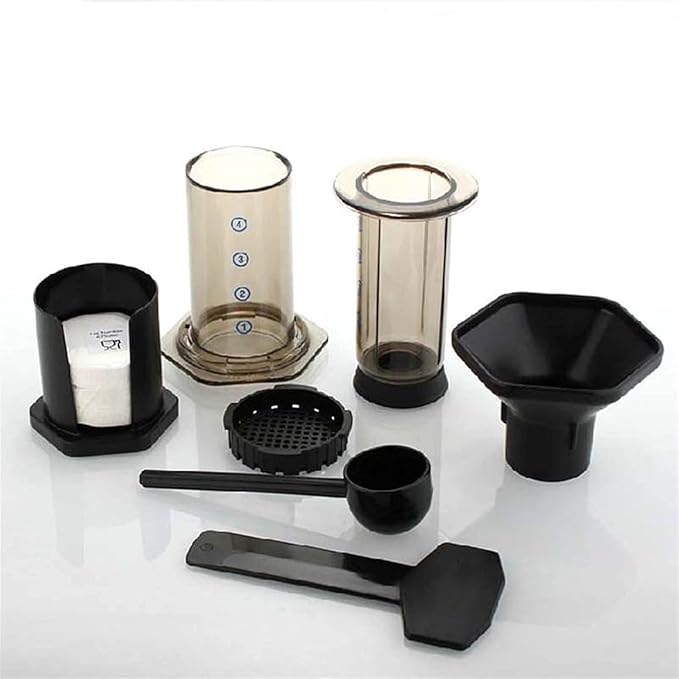 Portable Coffee Machine Manual Pressure Pot Filter Hand-Washed Coffee Drip Pot with Coffee Filter Paper Home Kitchen