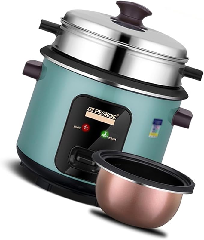 Mini Rice Cooker - Rice Cooker 15 Minutes Fast Cooking Keep Warm Portable Non-Stick Small Travel Rice Cooker Rice Cooker Small Suitable for 1-3 People for Hotels Canteens School(4L)
