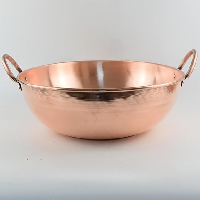 Copper Cooking Set with Handles and Lid 30cm Copper-38cm