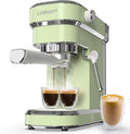 Laekerrt Espresso Machine 20 Bar Espresso Maker CMEP01 with Milk Frother Steam Wand Professional Expresso Machine for Cappuccino and Latte (Stainless Steel Green) Gift for Dad Father Coffee Lovers