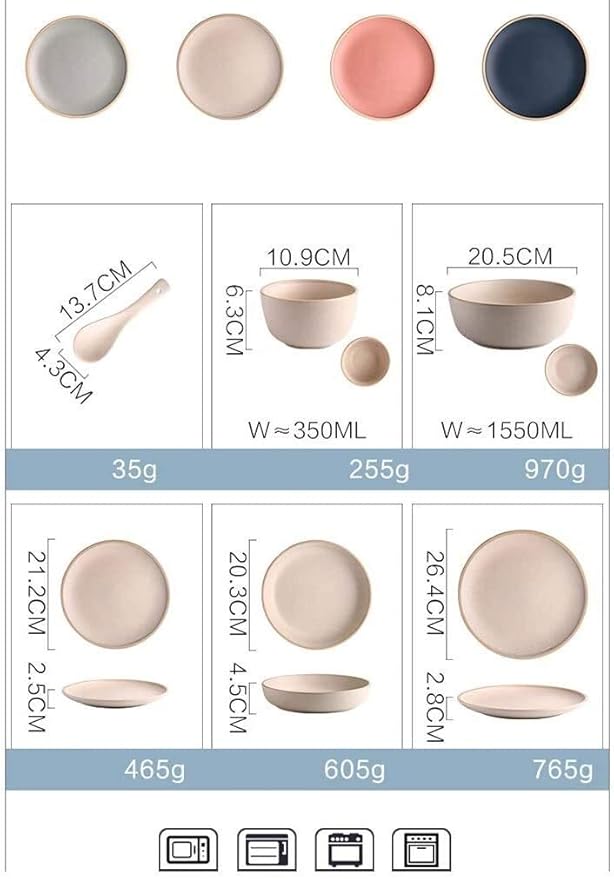 Elegant Dinnerware Set Dinner Plates Bowls Set Luxurious Kitchen Dinnerware Set Bpa-Free Dishwasher Safe Gift Idea For Any OccasionGray14