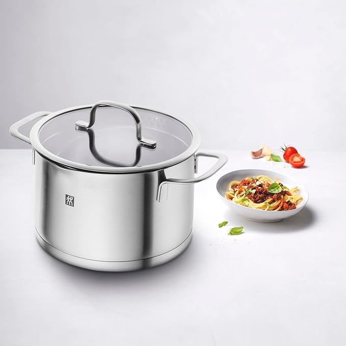 ZWILLING TrueFlow 4-Piece Saucepan Set with Pouring Function Induction Safe Stainless Steel Silver