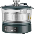 Low Carb Rice Cooker with Reservable 3L Lifting Sugar Removal Rice Cooker Intelligent Touch Control for Healthy Cooking Rice and Grain Multi-Cooker with Low Sugar Digital Steamer(Green)