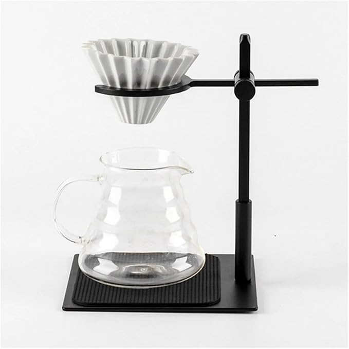 Adjustable Double Filter Cup Holder For Pour Over Coffee Maker Dripper Stand Drip Brewer Rack