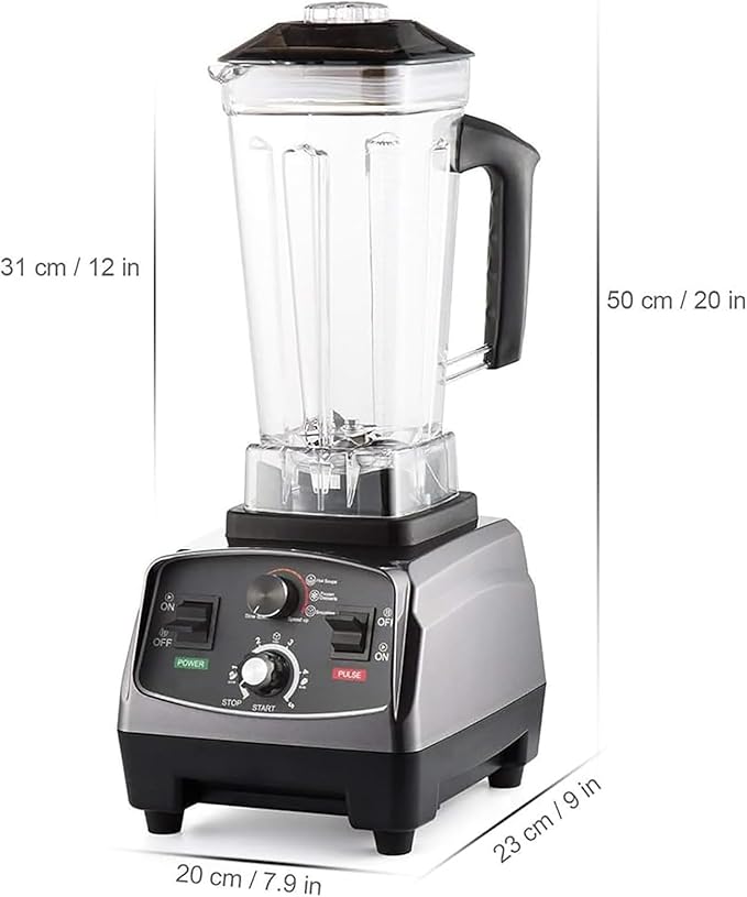Jug Blender 2L Electric Blender Smoothie Maker with 6-Leaf Blades and Overheat Protection 1650W and Speed Adjustable Smooth Blends with No Lumps for Smoothies Fruit Shakes Puree
