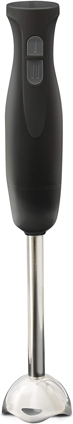 Kitchen Ideas Immersion Hand Blender with Whisk Attachment Measuring Cup &amp Chopper | Heavy Duty Black