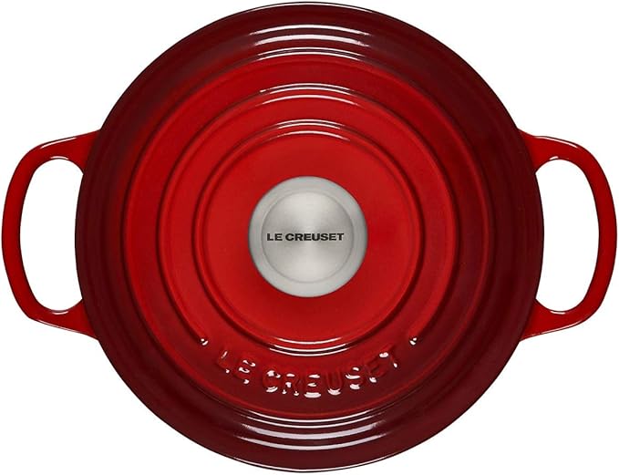 Le Creuset 5 Piece Enameled Cast-Iron SS Knob Condo Cookware Set (Cerise)